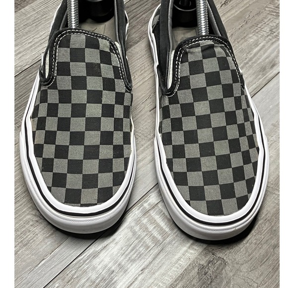 Vans Classic Checkerboard Slip On Shoes Womens 9 US Men 7.5 US Black Gray - Picture 4 of 7